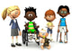 Five Injured Cartoon Kids
