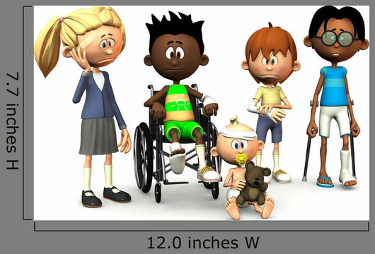 Five Injured Cartoon Kids