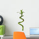 Stem of Lucky Bamboo Isolated on White Background Wall Decal