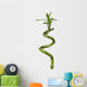 Stem of Lucky Bamboo Isolated on White Background Wall Decal