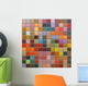 Mosaic wall with glass tiles with reflection Wall Mural
