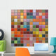 Mosaic wall with glass tiles with reflection Wall Mural