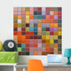 Mosaic wall with glass tiles with reflection Wall Mural