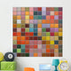 Mosaic wall with glass tiles with reflection Wall Mural
