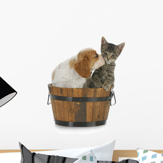 Puppy and Kitten Wall Decal