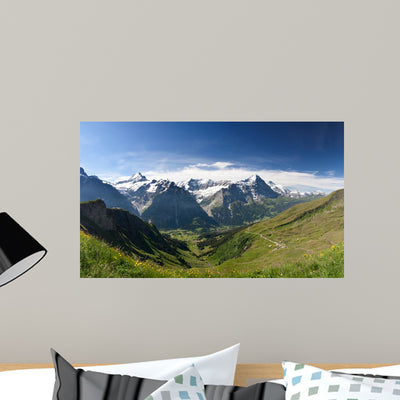 Eiger Alps Switzerland Wall Mural shown on a wall