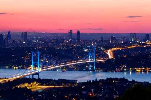 Istanbul Bosporus Bridge Sunset Wall Decal