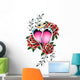 Fashion Love with Rose Wall Mural