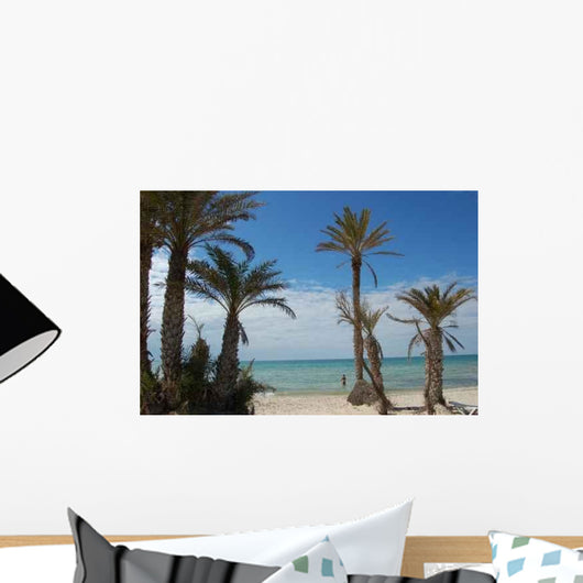Plage Palmiers Wall Decal