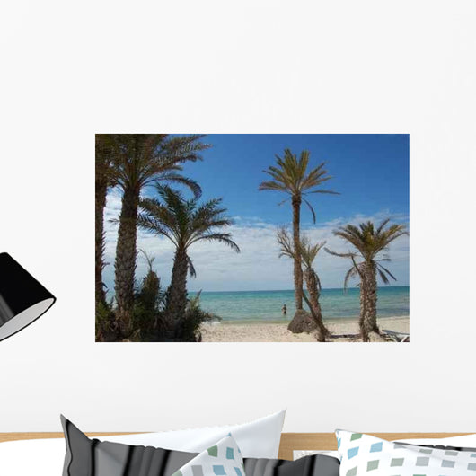 Plage Palmiers Wall Decal