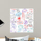 Passport Stamps Wall Mural