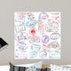 Passport Stamps Wall Mural