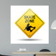 Signal Yellow Text SKATE ZONE Wall Decal