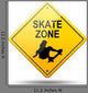 Signal Yellow Text SKATE ZONE Wall Decal