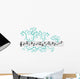 Music notes with ornament Wall Decal