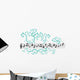 Music notes with ornament Wall Decal
