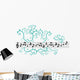 Music notes with ornament Wall Decal