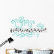 Music notes with ornament Wall Decal