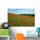 Poppy Field and Clouds Wall Decal