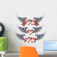double heart love with wing Wall Decal