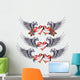 double heart love with wing Wall Decal