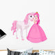 Beautiful Princess and Horse Wall Decal
