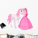 Beautiful Princess and Horse Wall Decal