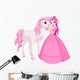 Beautiful Princess and Horse Wall Decal