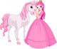 Beautiful Princess and Horse Wall Decal