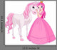 Beautiful Princess and Horse Wall Decal