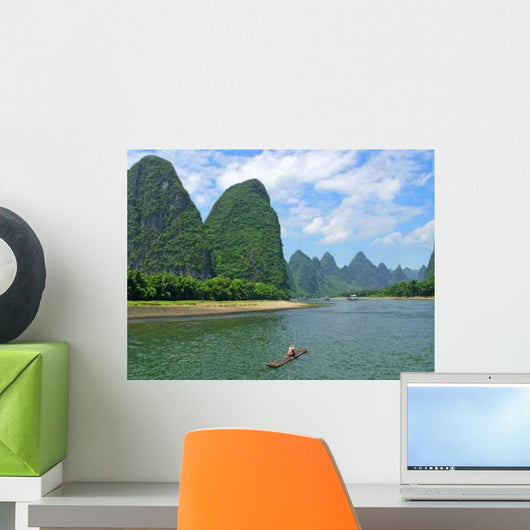 Fluss Und Berge Wall Decal
