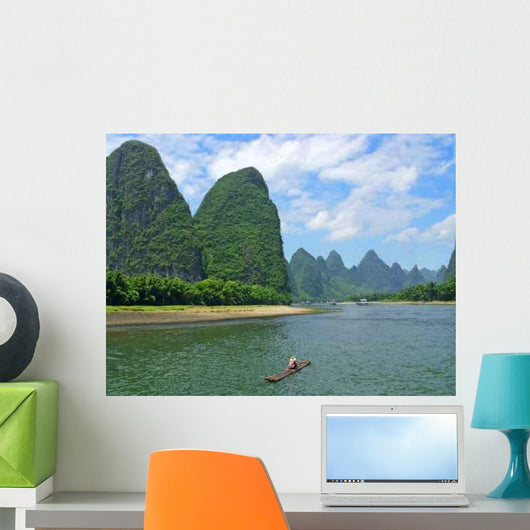 Fluss Und Berge Wall Decal