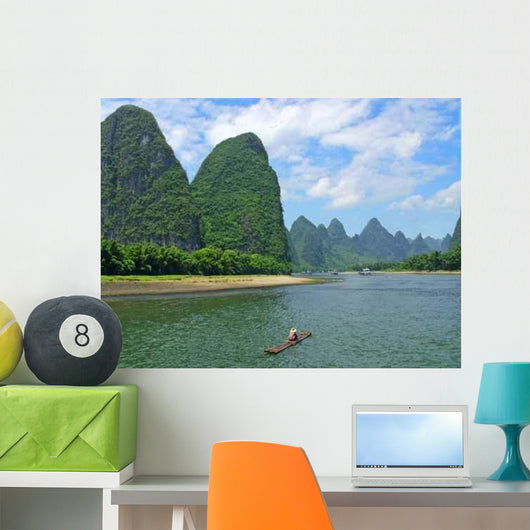 Fluss Und Berge Wall Decal