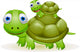 Mother and Baby Turtle