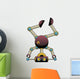 Strange Cute Colorful Robot Standing on Head Wall Decal