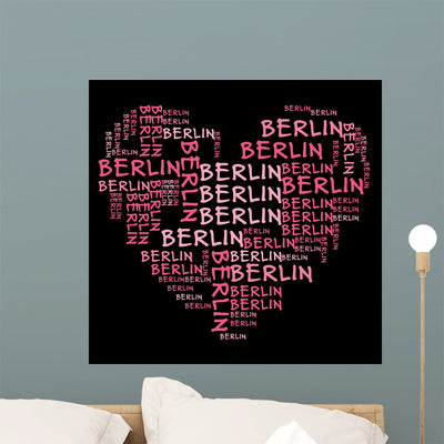 I Love Berlin Wall Mural shown on a wall