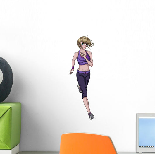 Woman Running Wall Decal