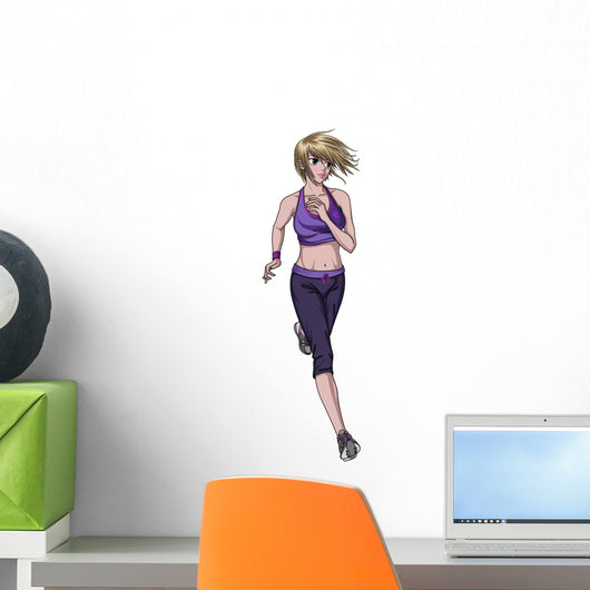 Woman Running Wall Decal