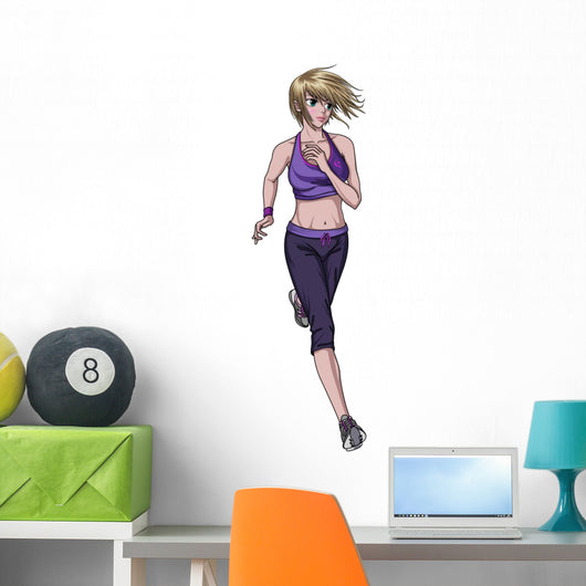 Woman Running Wall Decal