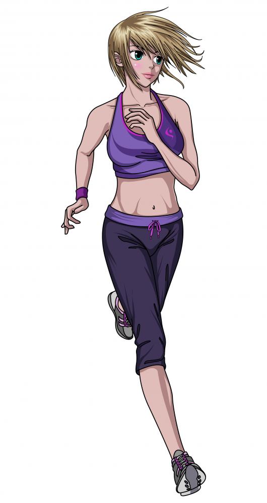 Woman Running Wall Decal