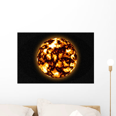 Dark Planet shown on a wall