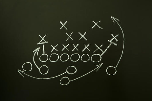 Game Strategy Drawn Blackboard