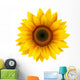 Sunflower isolated, vector. Wall Decal