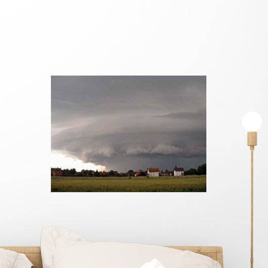Storm under Village Wall Decal