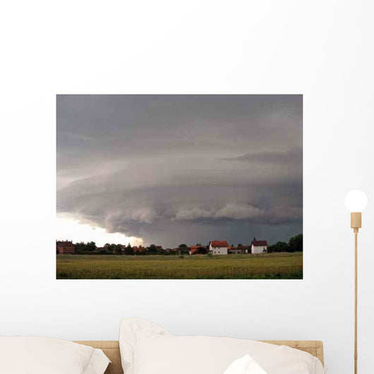 Storm under Village Wall Decal