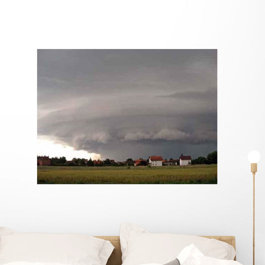Storm under Village Wall Decal