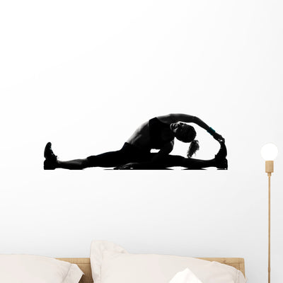 Woman Workout Fitness Posture shown on a wall