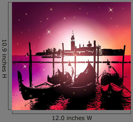 Venice Gondolas.Vector Illustration Wall Mural