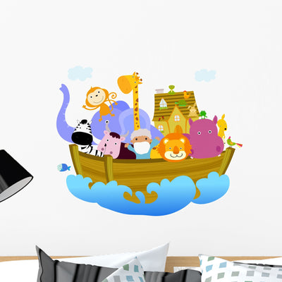 Noahs Ark shown on a wall
