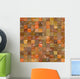 Orange and Brown Mosaic Wall Mural